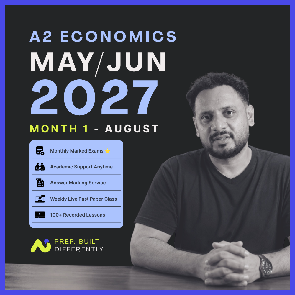 A2 Economics May/June 2027 August intake live session course by Adil Usman