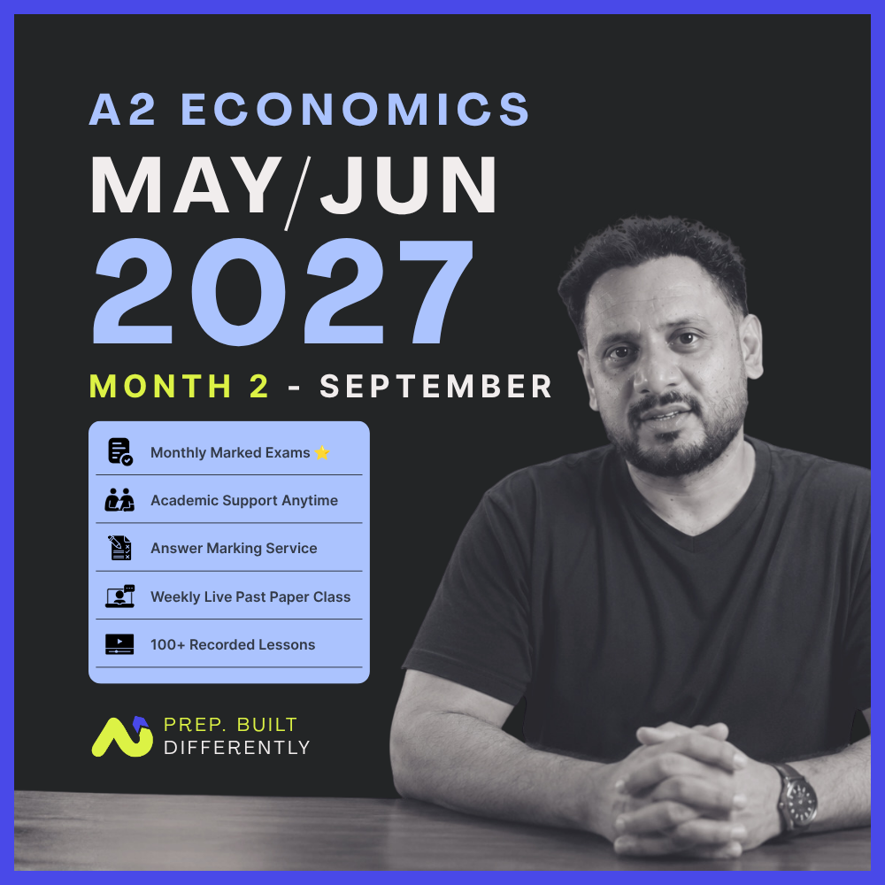 A2 Economics May/June 2027 September intake, starting soon, by Adil Usman