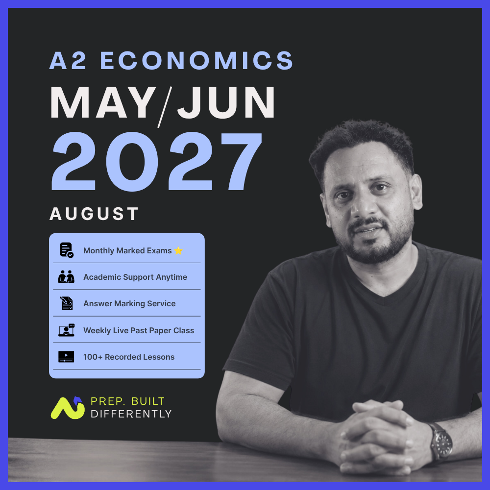 A2 Level Economics May June 2027 exam preparation by Adil Usman